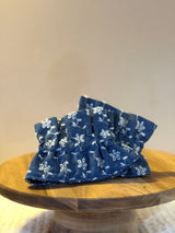 Manchettes amovibles - Broderie Anglaise Bleu