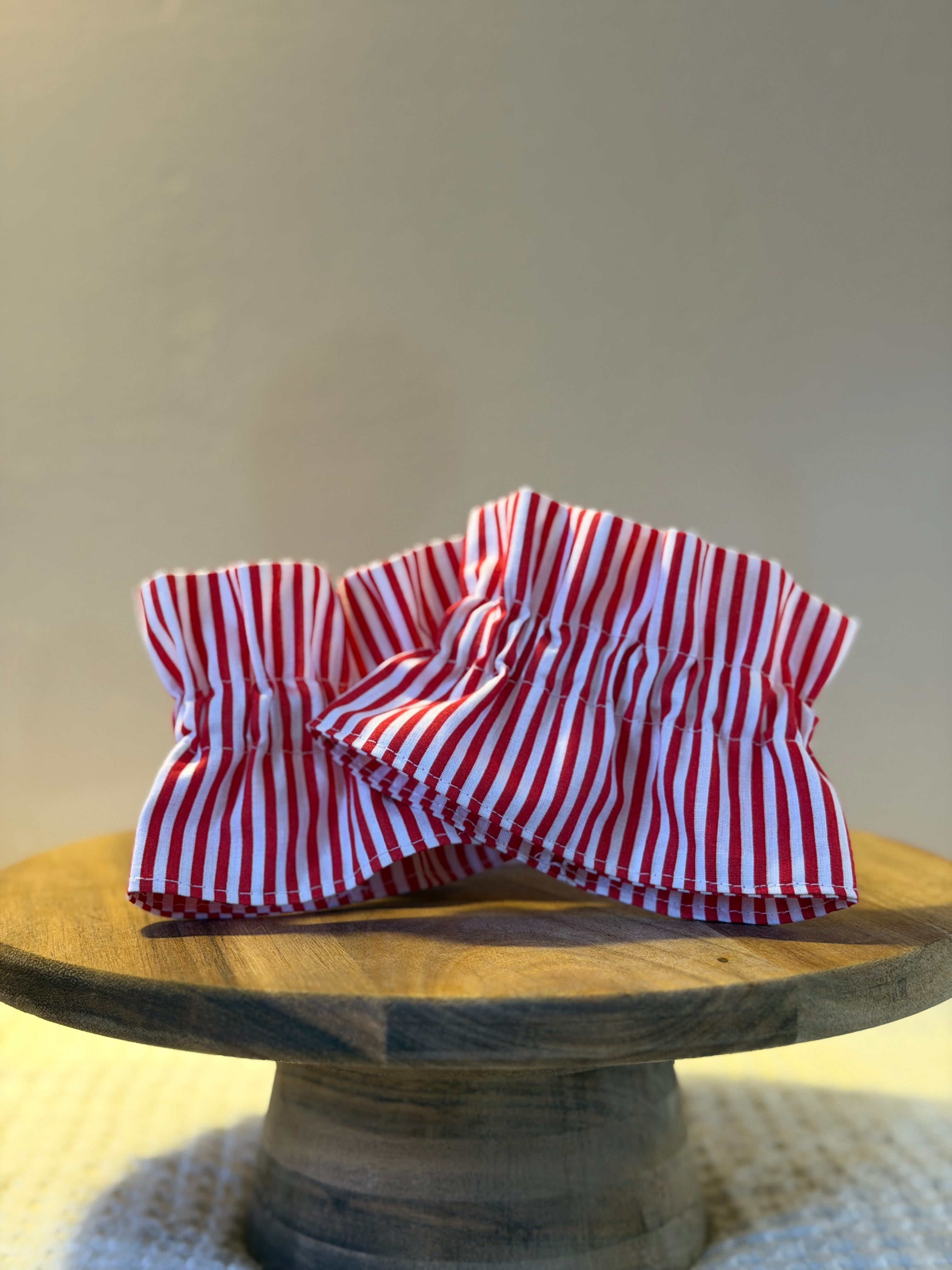 Manchettes amovibles - Rayure Blanche et Rouge